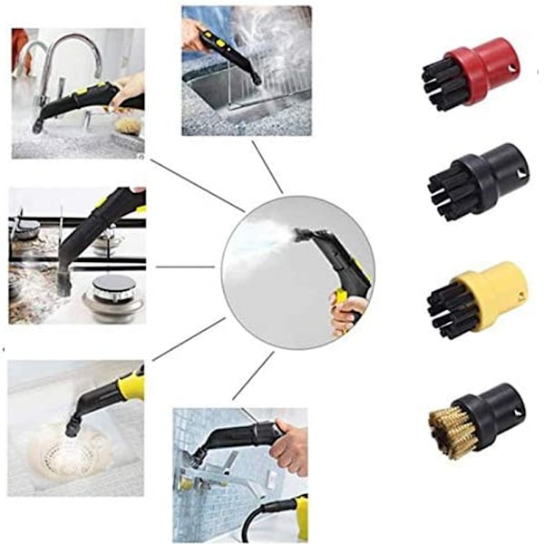 Stor rund damprengjøringsbørste for Karcher SC1 SC2 SC3 SC4 SC5