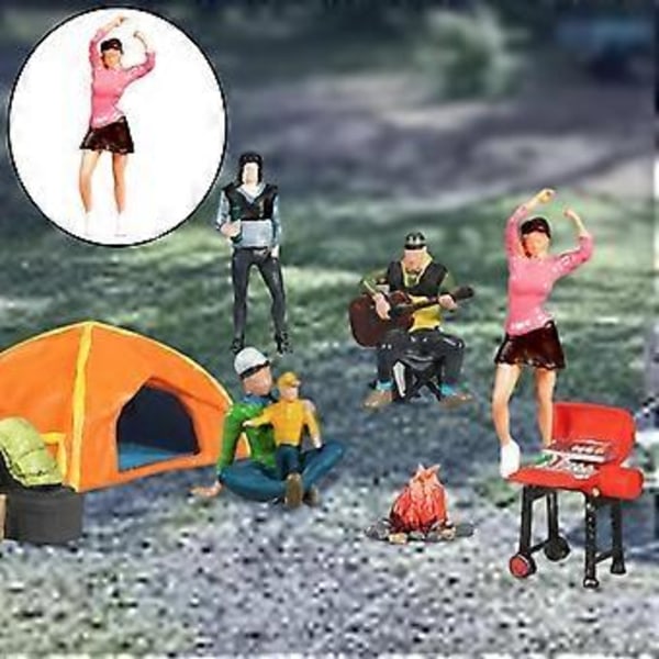 Diorama 1/64 Malede Figurer Ornamenter Mikro Landskab Dukkelegetøj til Park Tog Børnelegetøj (Dansende Pige) Dancing Girl