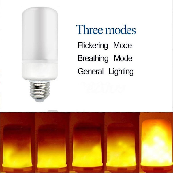 6,5w E14 LED-pære med flimrende flammeeffekt, varm hvid dekorationslampe
