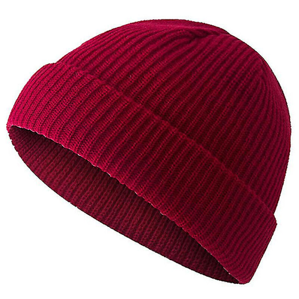 Varm vinterstrikhue Fiskerhue Varm hue Skully Daglig skihue（Grøn）