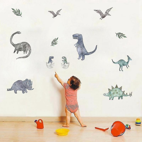 Dinosauriedekor Självhäftande barnrum tecknad väggdekoration