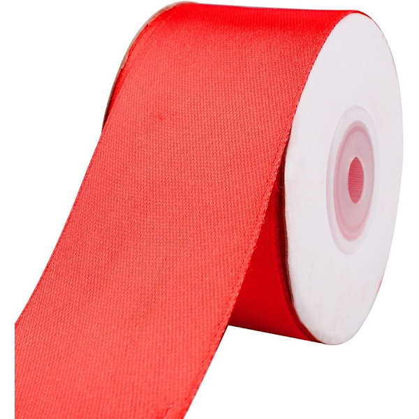 Rött Satängband, 91m x 40mm Bredd Solid Satängband Satängband