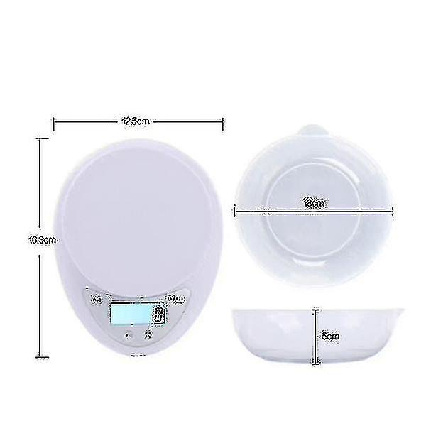 Talouskeittiövaaka Elektroninen vaaka, 5kg/1g Alustavaaka - Aespa