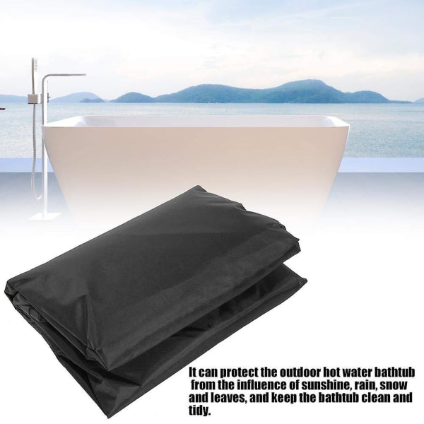 Fyrkantigt cover, cover solskyddat cover Spabad Pool cover, skydd, UV-resistent pool (svart)