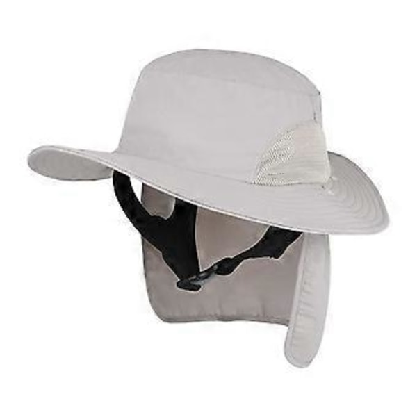 Surf-ämpärihattu leveällä reunalla, hengittävä aurinkohattu aikuisille, unisex, kalastajanhattu, kannettava visiiri, kalastushatut retkeilyyn, melontaan (vaaleanharmaa)