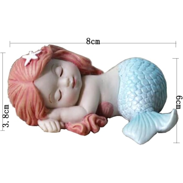 Dekorasjon av Mini Fairy Garden: Søt Baby Mermaid og Resin