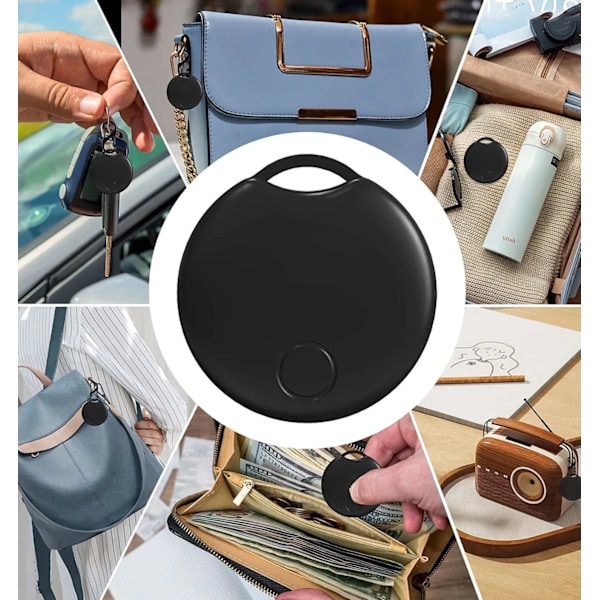 Älykäs Air Tracker -tunniste (vain iOS) Bluetooth-esineiden löytäjä, yhteensopiva Apple Find My:n kanssa (vain iOS - MFI-sertifioitu) Musta