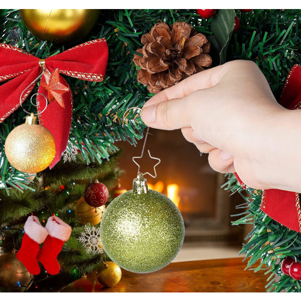Kultaiset 100 kpl joulukuusen koukut joulukuusen pallo koukut Christ
