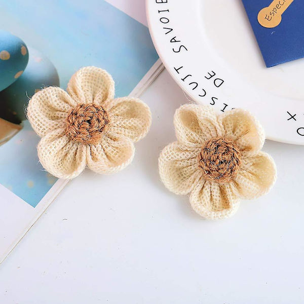 Handgjorda Juteblommor För Diy Hantverk Bröllopsdekoration