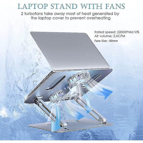Laptopstativ, Justerbart Notebookstativ, Ergonomiskt Datorstativ för Skrivbordet