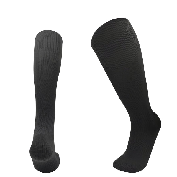 Children/adults Football Socks,stockings Men&#39;s Over-the-knee Thickened Towel Bottom Sports Socks Non-slip Sweat-absorbing Training（Adult Black）