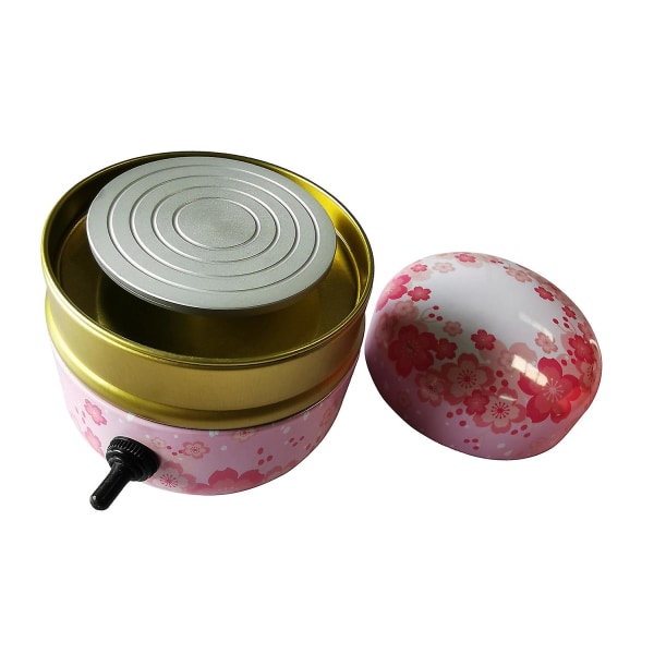 Mini elektrisk pottemagerhjul 6cm keramisk maskine variabel hastighed med uret/mod uret rotation til begyndere（Pink）