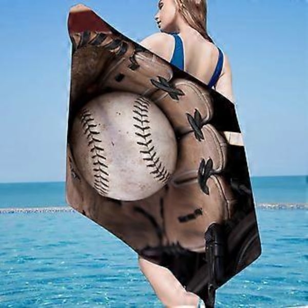 Mikrofiber Strandhandduk Superlätt Färgglad Badhandduk Sandtät Strandfilt Multifunktionell Handduk för Resor Simbassäng 30x60 Tum