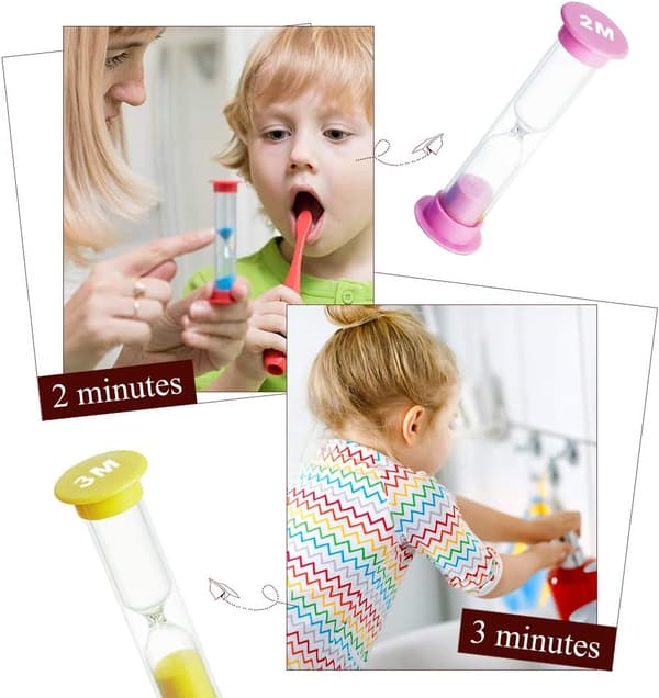 6 stk. timeglas 30 sek. / 1 minut / 2 minutter / 3 minutter / 5 minutter