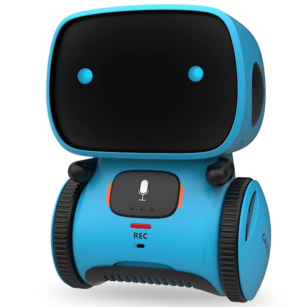 Børnerobot legetøj, interaktiv smart talende robot med stemmestyret touch sensor talegenkendelse, fødselsdagsgaver (blå)