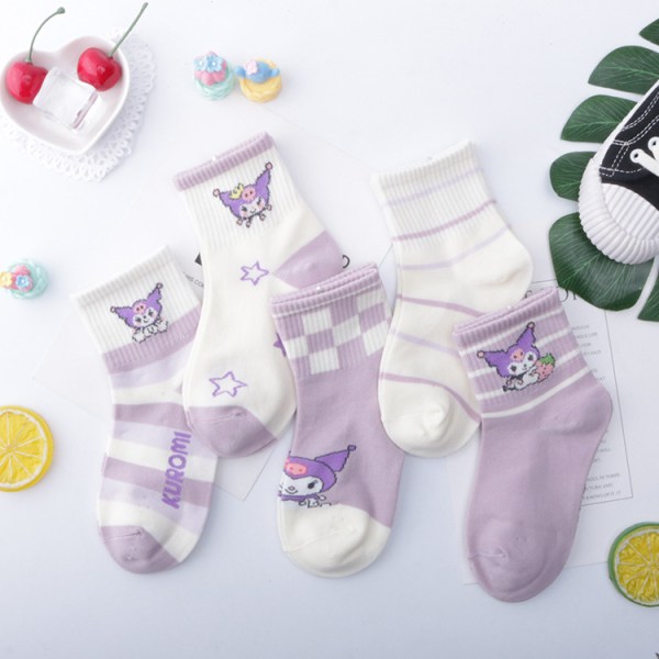 10 par Kuromi barnsockar, 5-8 år