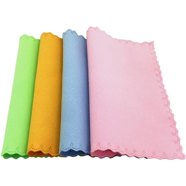 10 stk. rengøringsklud til briller i mikrofiber (assorterede