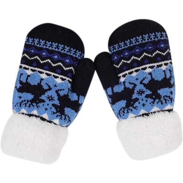 Vinter Skiglove Tykkede Strikkede Hansker og Fleeceforet Hansker