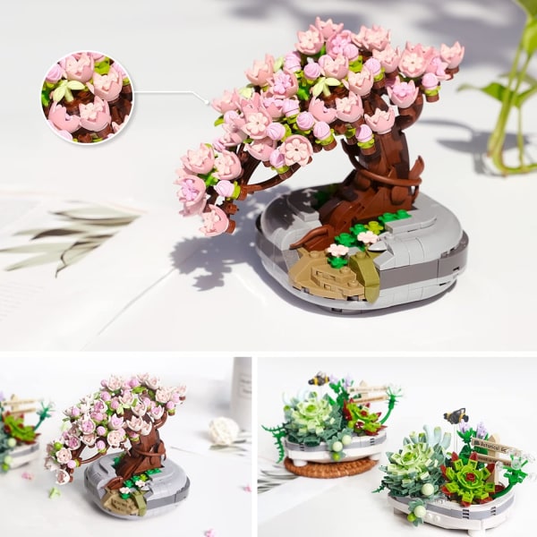 Miniatyr tegel Sakura Bonsai Modell 426 st Kreativ DIY Simulering M