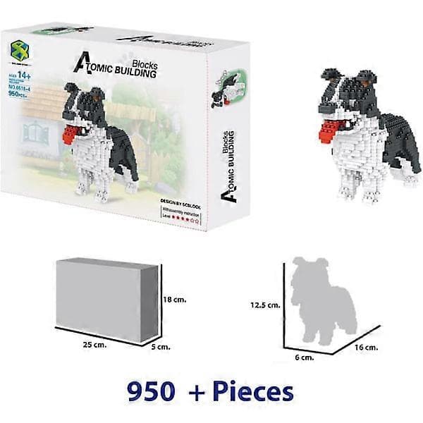 (Jul) Figur til samling med nanoblock (stil 8) sheepdog