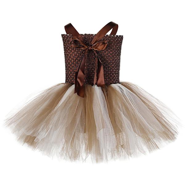 Prinsesse Tutu Jungel Fest Dyr Kostyme For Jenter 1-12y Giraff Kjole（L(5-6Y)）