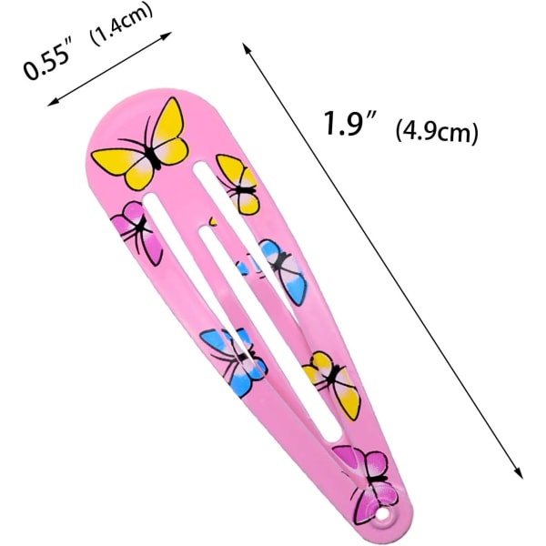 40 Pakk Trykte Hårklipp Jenter 2 Tommer Barrettes Barn Hårnåler