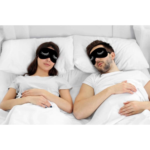 2-pakke øyemaske for soving, sovemaske, bind for øynene - Silke Sleepi