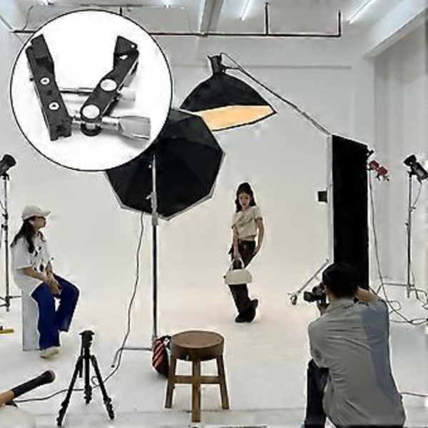 Kamera Superklemme 1/4 3/8 Skruefeste Adapter Holdbarhet Aluminium Legering Arm for DSLR og Lysutstyr