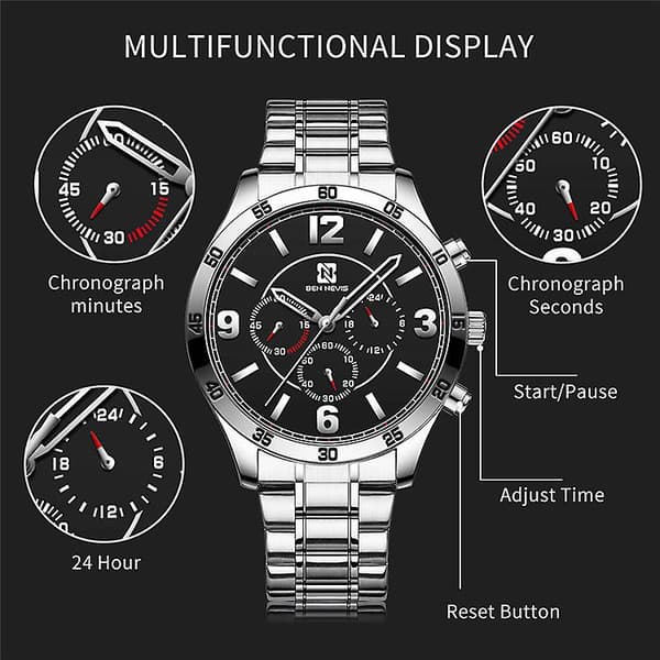 Ben Nevis Herre Quartz Ur (Sort)