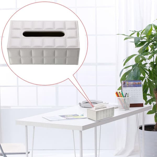 Rektangulär PU-läder servettbehållare Elegant och raffinerad dekoration