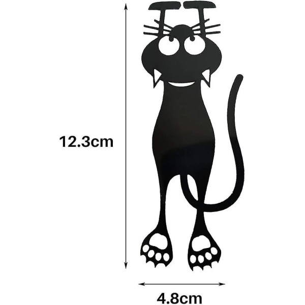 5 st Svart Kattunge Katt Plastbokmärken Kreativa ihåliga kattungebokmärken Ljuvliga hållbara 3d-djurbokmärken för läsare