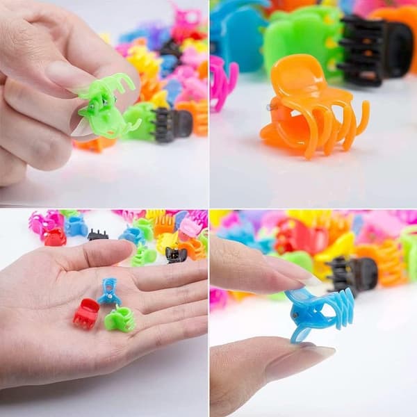 100 stykker mini plast hårklipp hårstyling hårnåler brosjer