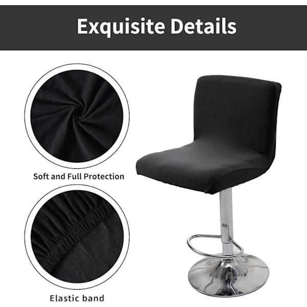 Stretchable Bar Stol Trekk, 2 stk Spisestol Setebeskytter, So