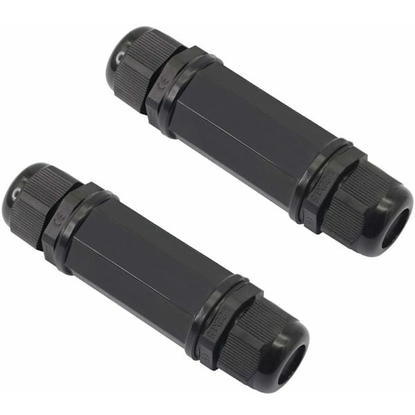 2-pakning RJ45 vanntett kobling, RJ45 hunn til hunn Ethernet