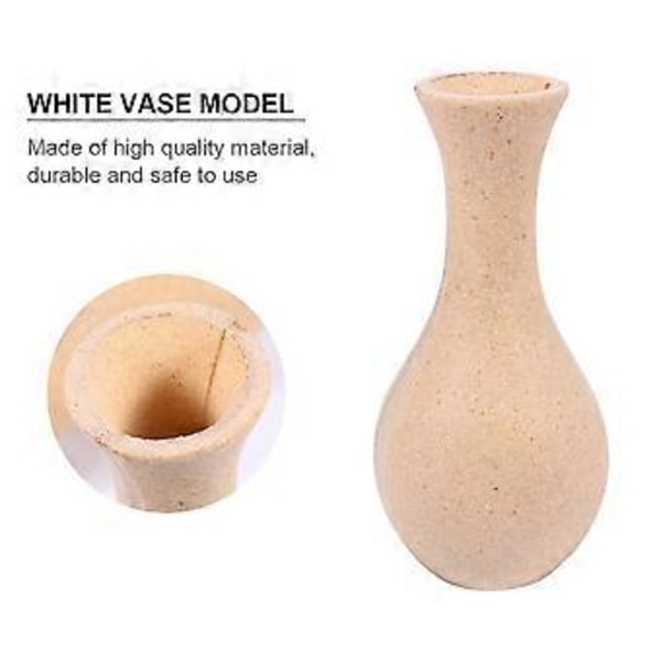2 stk. DIY Hvit Embryo Vase DIY Farget Tegning Blomstervase Tre DIY Leireform