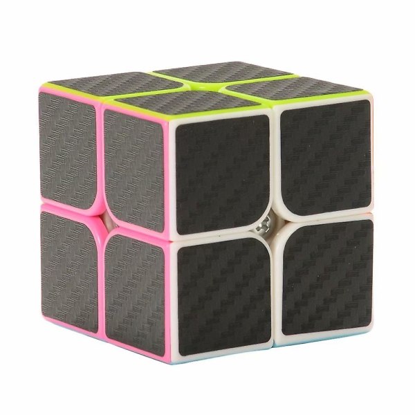 2x2 Speed ​​Cube, hållbar med levande färg och kolfiberdekal, blir snabbare