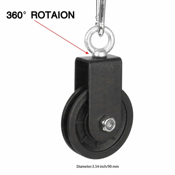 Swivel Pulley Block, Single Pulley Block med U-Mount Bracket Swi