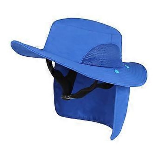 Surf Bucket Hatt Bredbrättad Solhatt Andningsbar Vuxen Unisex Fiskarhatt Portabelt Visir Fiskemössor för Camping Kajakpaddling Surfing Vandring Fiske (Blå)