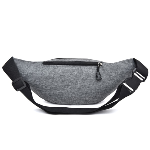 Grå multifunktionel taljepose, sport crossbody taske