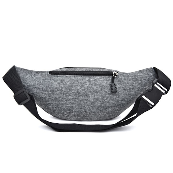 Grå multifunktionell midjeväska, sport crossbody väska