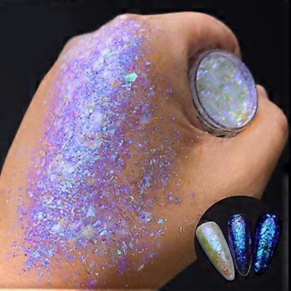 Nagelpaljetter Glitterdekorationer Glimmer Kristallflingor Gel Berlocker Manikyr Pailletter Nagelkonstdekorationer 01 1