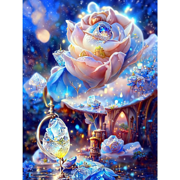 30x40cm 5d DIY timanttimaalaussetti - Rosaire des neiges, kaikki