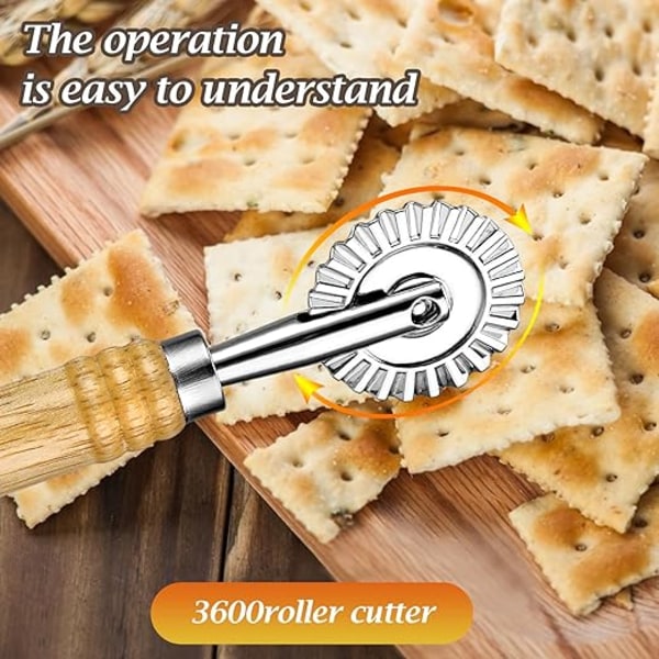 1 st Ravioli Pastaskärare med Rulle, Pizzaskärare, Zink Alloy Cu