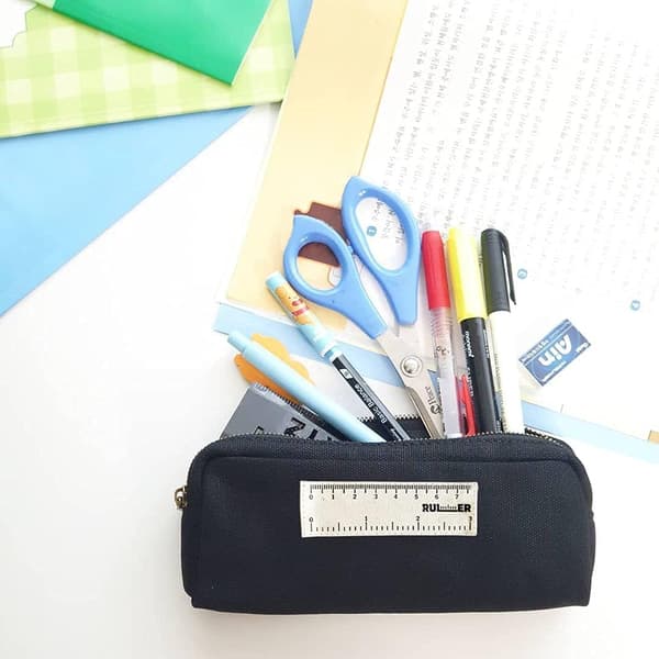 Premium Canvas Pencil Case - Holdbar Canvas Multifunktion Pencil Ba