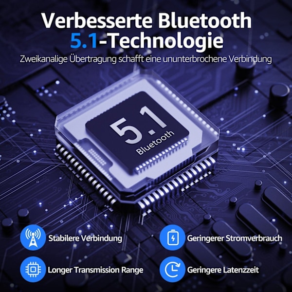 Trådløse hodetelefoner TWS gaming hodetelefoner Bluetooth hodetelefoner 5.1 + EDR støydemping