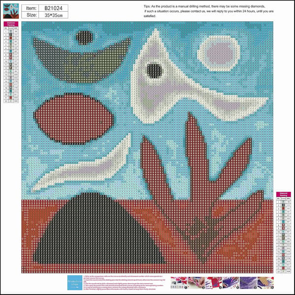 Diamantmalerisett, Diamantmaleri for voksne, Abstrakt Diam