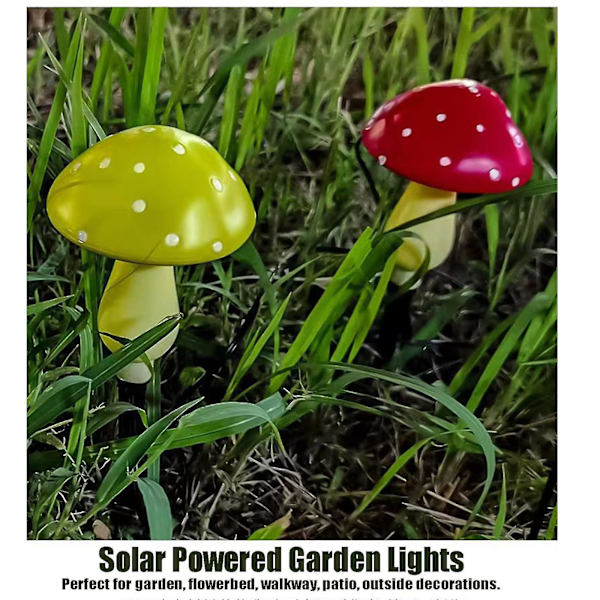 Flerfärgad 6 LED solcellslinga utomhus uteplats gångväg