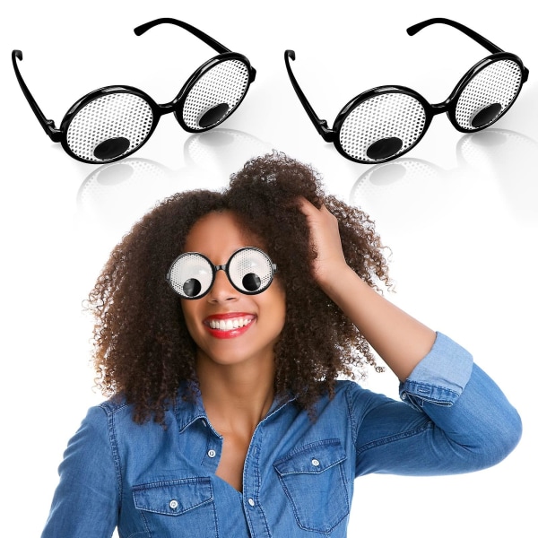 3 kappaletta Googly Eyes -laseja hauskat tärisevät silmälasit jättiläiset Googly Eyewear -pilailuvälineet hauska naamiaisasu