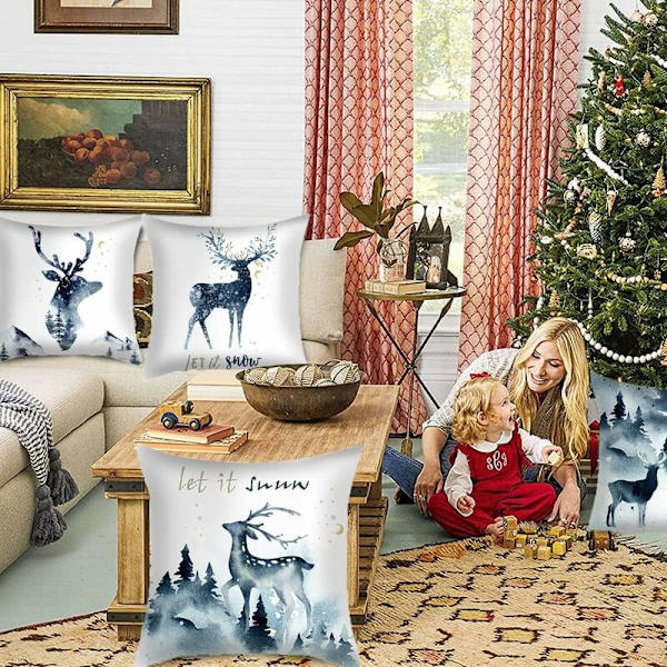 4PCS Juletema Putetrekk, Juleputetrekk, Jul