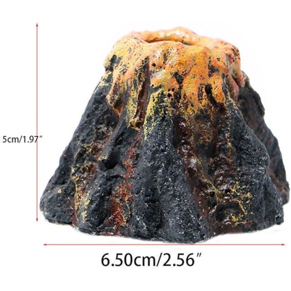 Boble Akvarium Vulkan Ornament Akvarium Dekoration - Lille Størrelse